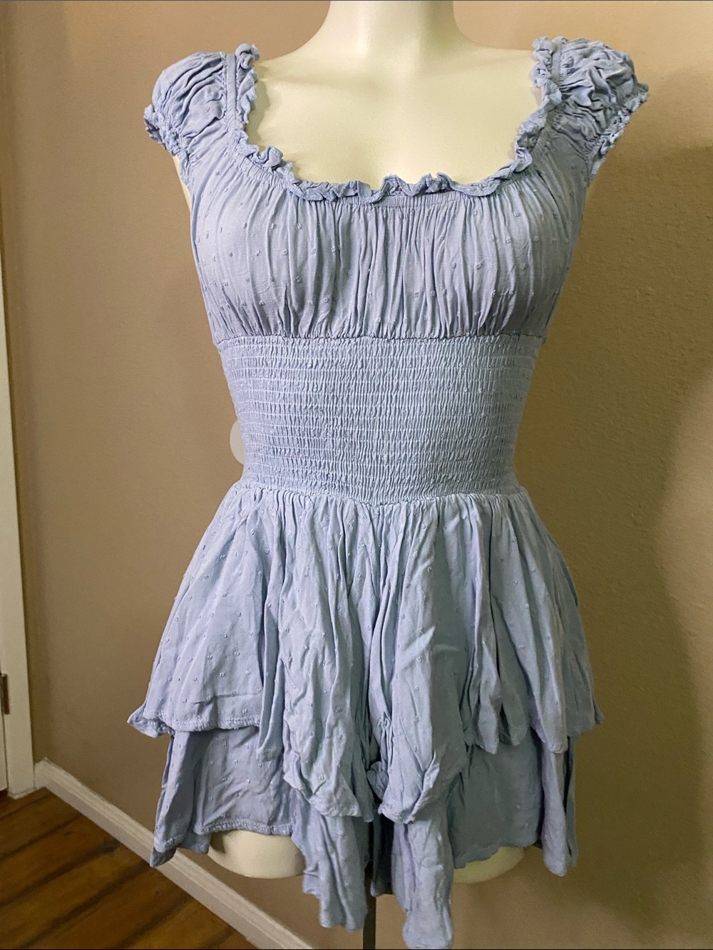 Princess Polly Pale Blue Ruffled coquette Mini romper 💕 4